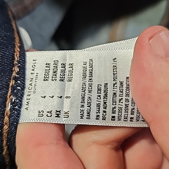 American Eagle dark wash next level stretch size 4 high rise jeggings - Picture 8 of 8